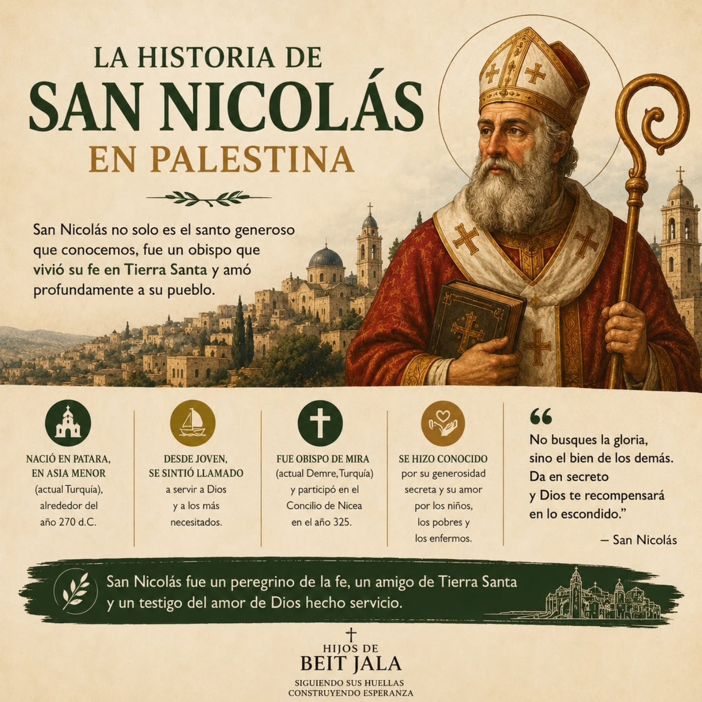 La historía de San Nícolas en Palestina